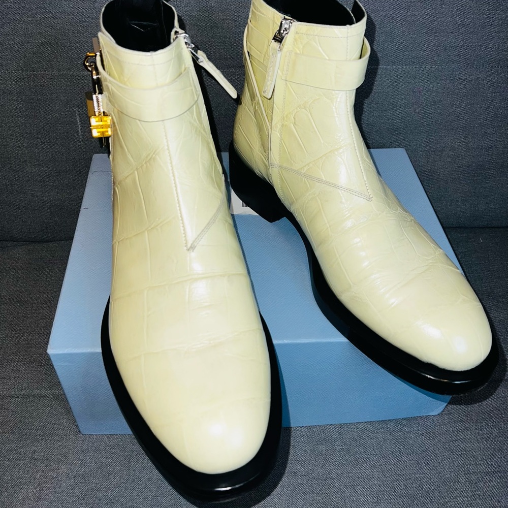 Givenchy Croc Embossed Leather Boot (NWT)! - Picture 9 of 13